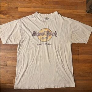 Hard Rock Cafe Amsterdam Men's White T-Shirt